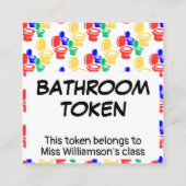 Kindergarten Grundlegende BADEZIMMER TOKEN Karte (Rückseite)