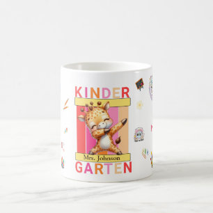 Kindergarten Grundschullehrer Dabbing Giraffe Kaffeetasse