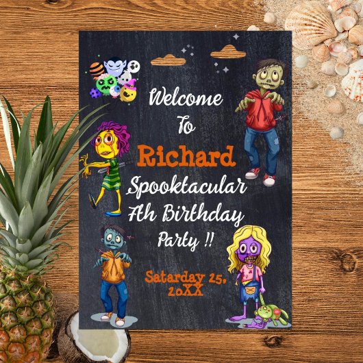 Kindergarten Halloween-Kostüm Geburtstagsposter Poster