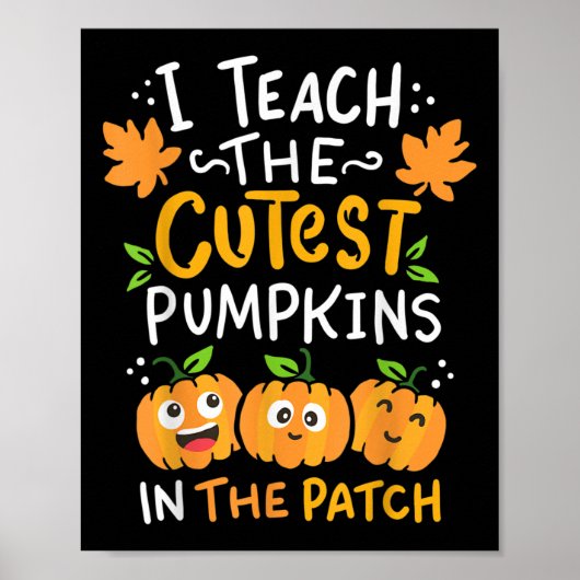 Kindergarten Halloween-Lehrerin Poster (Vorne)