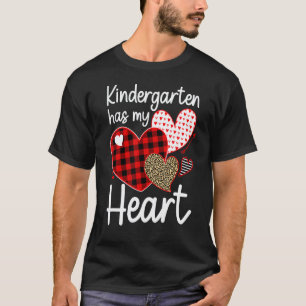 Kindergarten hat mein Herz Süßigkeiten Leopard Kar T-Shirt