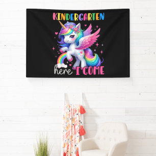 Kindergarten Hier Komme Ich Einhorn Zurück zur Sch Banner