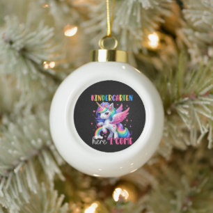 Kindergarten Hier Komme Ich Einhorn Zurück Zur Sch Keramik Kugel-Ornament