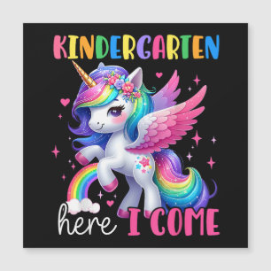 Kindergarten Hier Komme Ich Einhorn Zurück zur Sch Magnetkarte