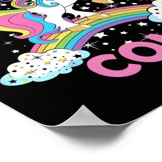 Kindergarten Hier komme ich zum Kindergarten Girl Poster (Ecke)