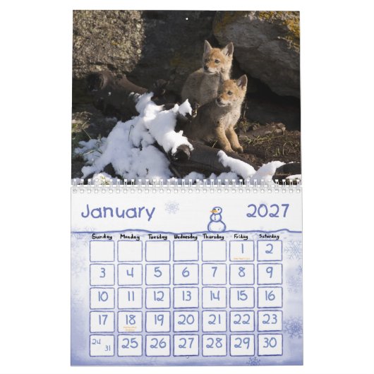 Kindergarten in Yellowstone-Kalender Kalender (Jan 2027)