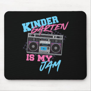 Kindergarten ist mein Ding - Vintage 80er Boombox Mousepad