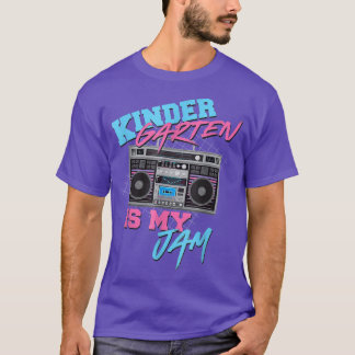 Kindergarten ist mein Vintager 80er Boombox-Lehrer T-Shirt