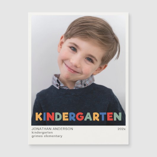 Kindergarten Jahr Foto Keepake Magnet (Vorderseite)