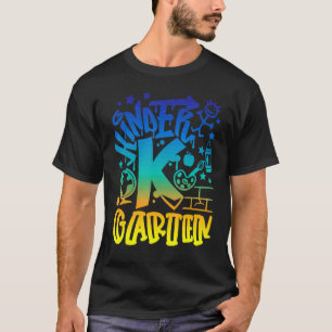 Kindergarten-Junge erster Schultag Lehrer Rücken T-Shirt