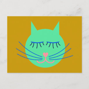 Kindergarten Katze Postkarte
