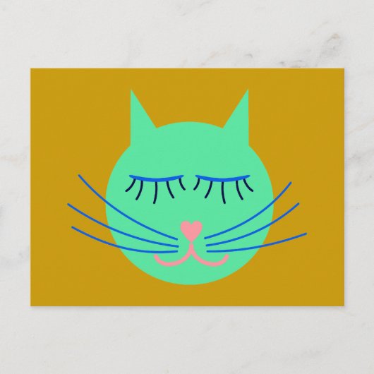 Kindergarten Katze Postkarte (Vorderseite)