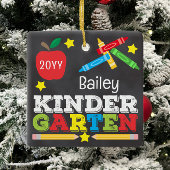 Kindergarten Keepake Chalkboard Farbenfrohe Kinder Keramikornament