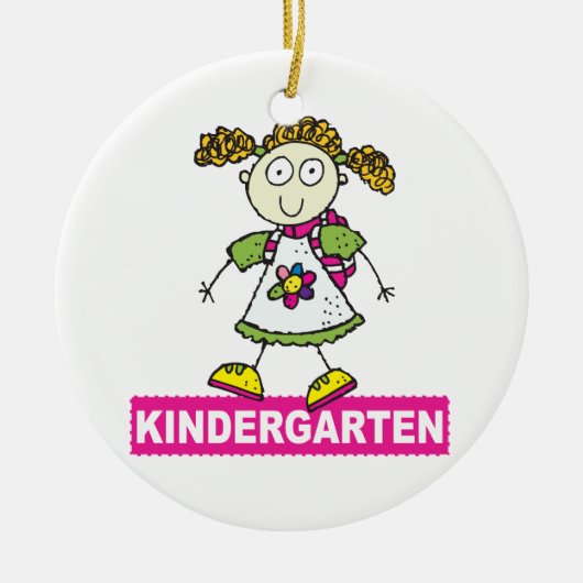 Kindergarten Keramik Ornament (Vorne)