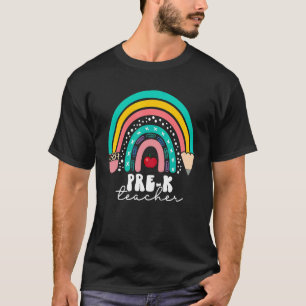 Kindergarten Kid Kindergarten Rainbow Back T-Shirt