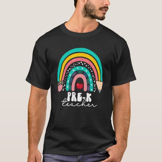 Kindergarten Kid Kindergarten Rainbow Back T-Shirt (Vorderseite)