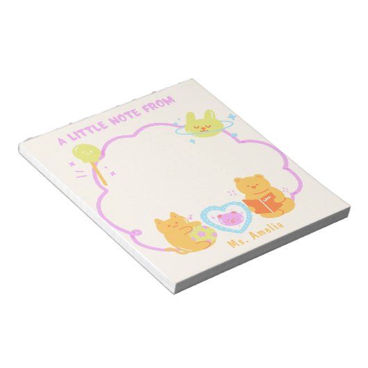 Kindergarten Kindergarten Kinderbär Notizblock (angewinkelt)