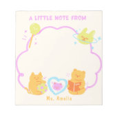 Kindergarten Kindergarten Kinderbär Notizblock (Vorderseite)