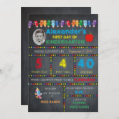 Kindergarten Kindergarten Kinderkarte BOOT, Chalkb Ankündigung (Vorne/Hinten)