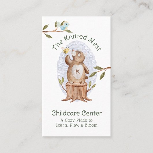 Kindergarten Kindertagesstätte Visitenkarte (Vorderseite)