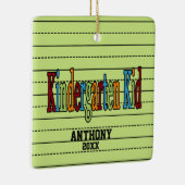 Kindergarten-Kinderweihnachtsverzierung Keramikornament (Rechts)