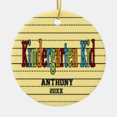 Kindergarten-Kinderweihnachtsverzierung Keramikornament (Vorne)