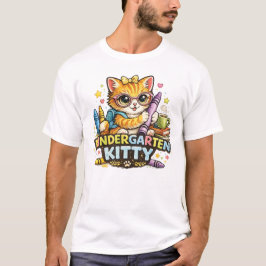 Kindergarten-Kitty-Design zum Zurück in die Schule T-Shirt