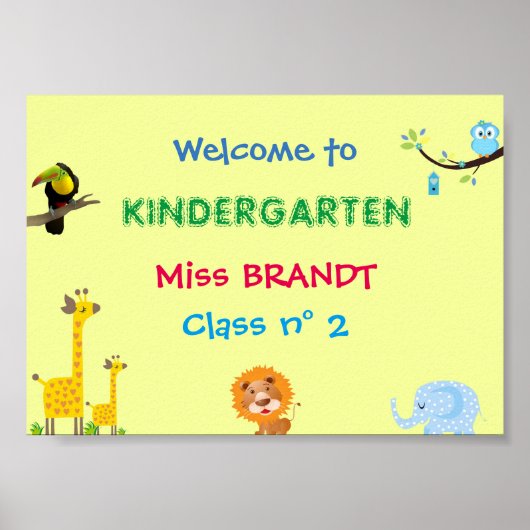 Kindergarten-Klasse, Klassenzimmer-Zeichen und Leh Poster (Vorne)