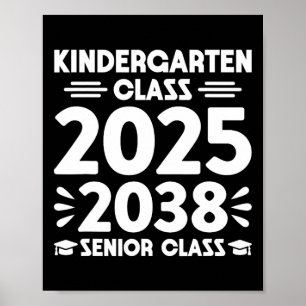 Kindergarten-Klasse von 2025 zukünftige Abschlussk Poster