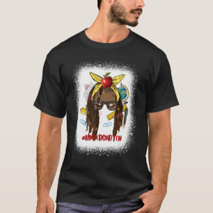 Kindergarten Lehrer Afro Messy zurück in die Schul T-Shirt