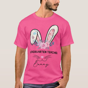 Kindergarten Lehrer Bunny Ostereier Happy Easte T-Shirt