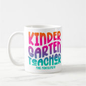 Kindergarten Lehrer Colorful Ombre Kaffeetasse (Links)