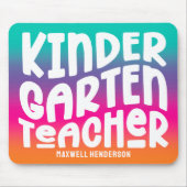 Kindergarten-Lehrer Farbiger Ombre Mousepad (Vorne)