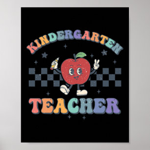Kindergarten-Lehrer Groovy Ck Zur Schule Team Kg T Poster