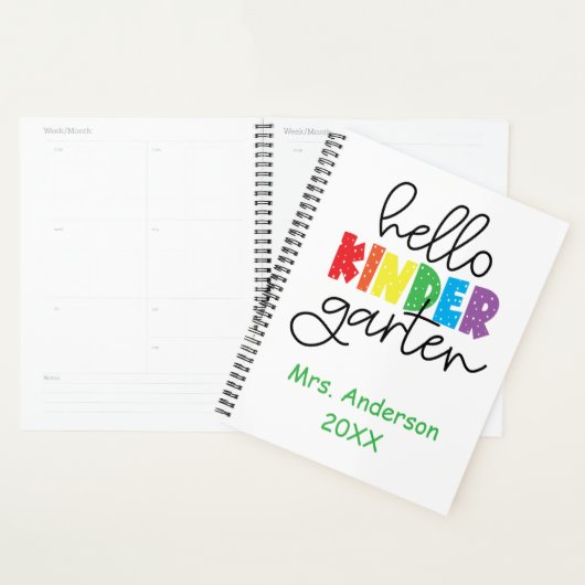 Kindergarten Lehrer Hallo Kindergarten Notebook Planer (Anzeige)