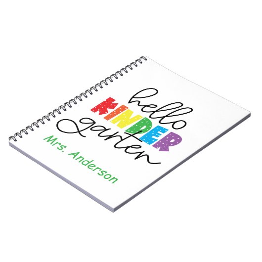 Kindergarten Lehrer Hallo Kindergarten Notizblock (Linke Seite)