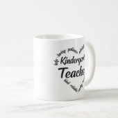 Kindergarten Lehrer Herz Word Cloud Kaffeetasse (VorderseiteRechts)
