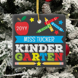 Kindergarten Lehrer Keepake Chalkboard Colorful Keramikornament