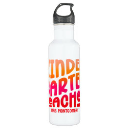 Kindergarten Lehrer Orange Red Ombre Edelstahlflasche
