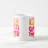 Kindergarten Lehrer Orange Red Ombre Kaffeetasse (Mittel)