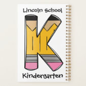 Kindergarten-Lehrer-Planer mit Notizbuch-Initiale Planer (Rückseite)