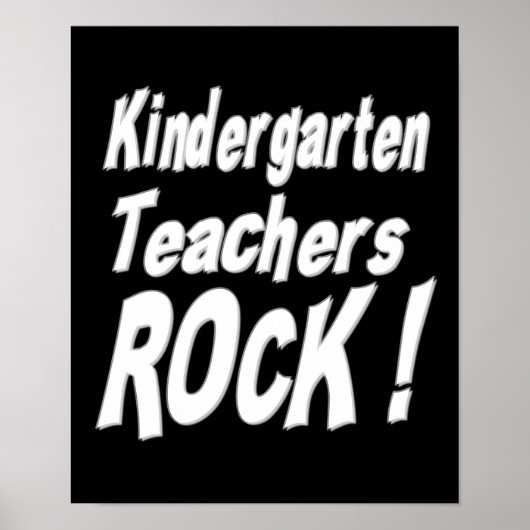 Kindergarten Lehrer Rock! Poster Print (Vorne)