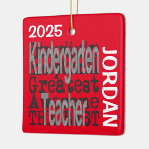 Kindergarten Lehrer Sonderbeauftragter CUSTOM Keramikornament