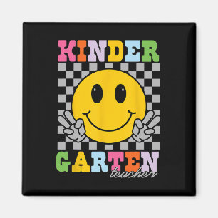 Kindergarten-Lehrer-Team Hippie-Lächeln-Gesicht Rü Magnet