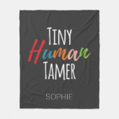 Kindergarten Lehrer Tiny Human Tamer Personalisier Fleecedecke (Vorderseite)