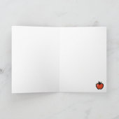 Kindergarten Lehrer Wertgutschein mit Apple Dankeskarte (Innenseite)