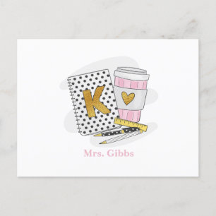 Kindergarten Lehrer Wertschätzung Coffee Custom Postkarte