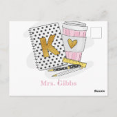 Kindergarten Lehrer Wertschätzung Coffee Custom Postkarte (Rückseite)