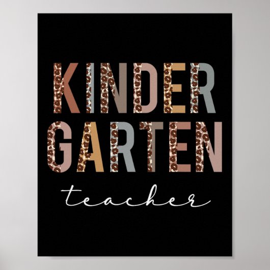 Kindergarten Lehrer zurück zur Schulbewertung L Poster (Vorne)