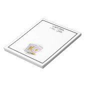 Kindergarten Lehrerbewertung Weiß Notizblock (Rotiert)